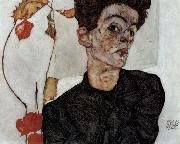 Egon Schiele Self-portrait painting